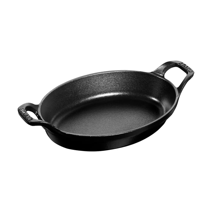 Staub oval ovnfast form støbejern 21 cm - Sort - STAUB