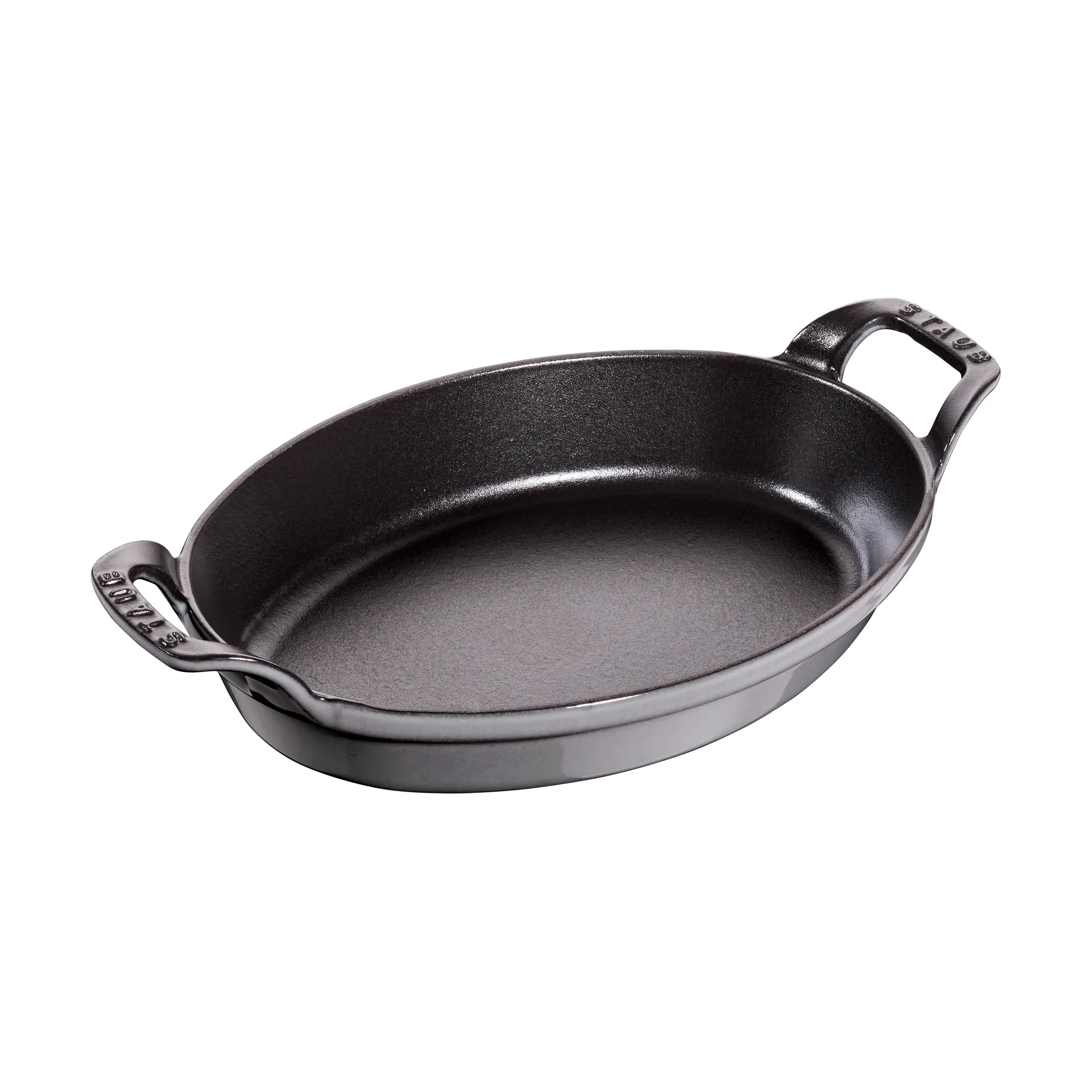 Staub oval ovnfast form støbejern 24 cm, Grafitgrå STAUB