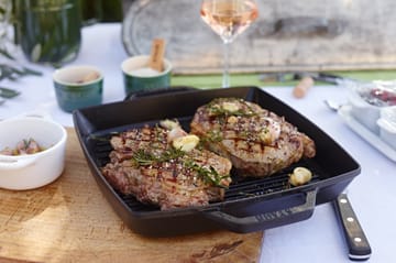 Staub Pure grillpande støbejern kvadratisk sort - 28 cm - STAUB