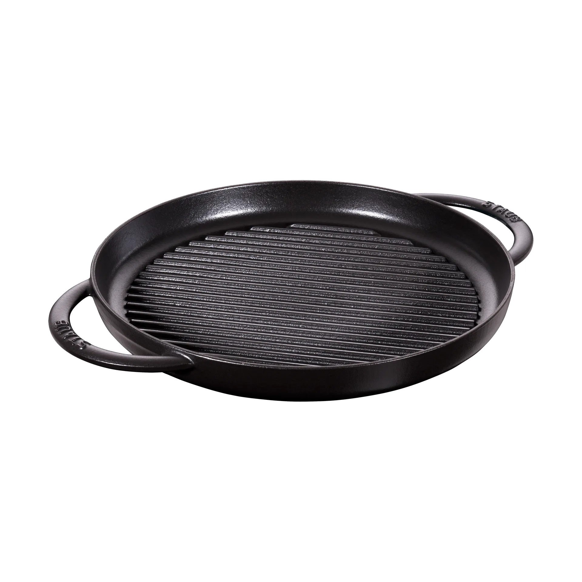 Staub Pure grillpande støbejern rund sort, Ø30 cm STAUB