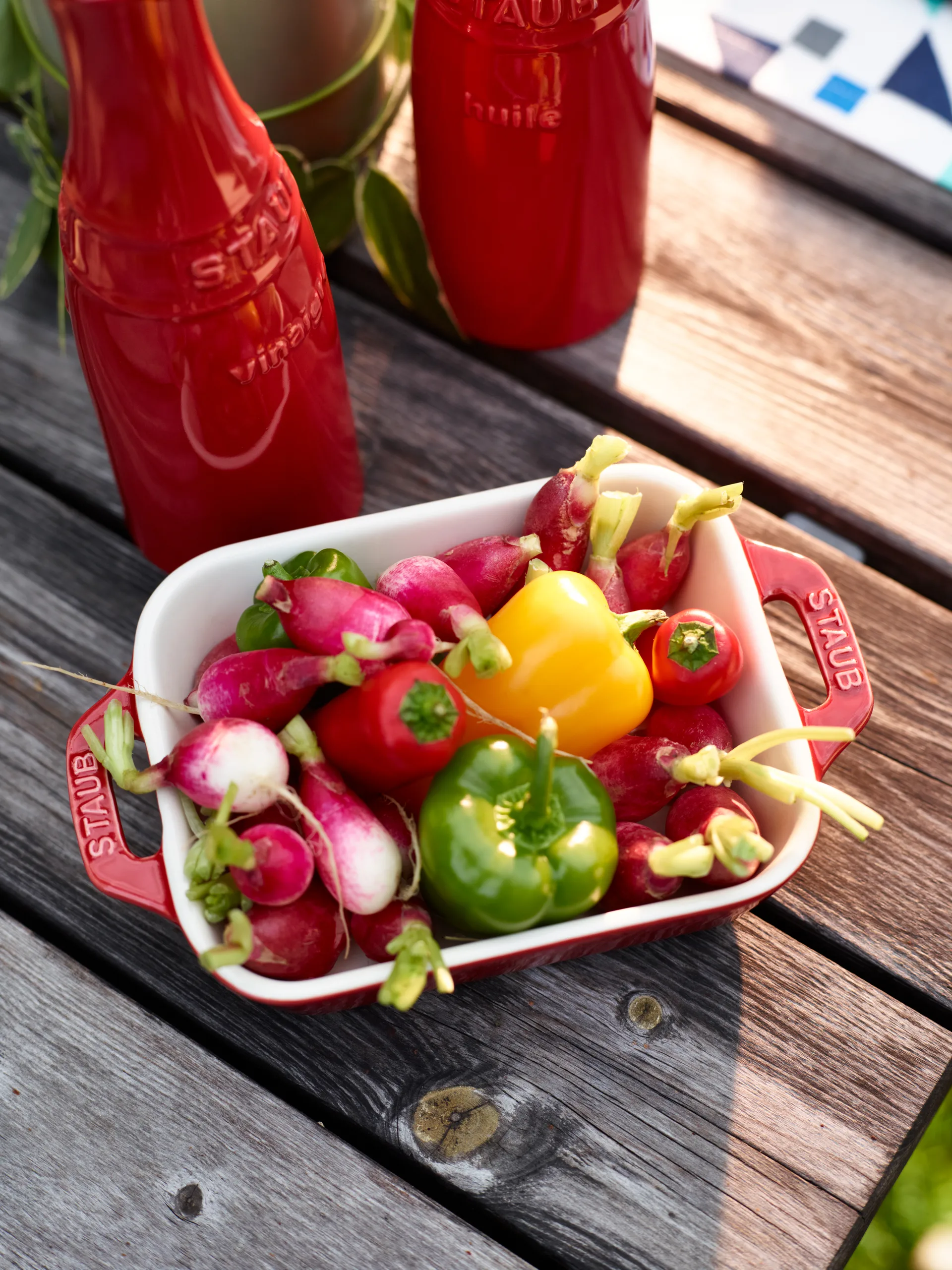 Staub rektangulær ovnform 14x11 cm, Rød STAUB