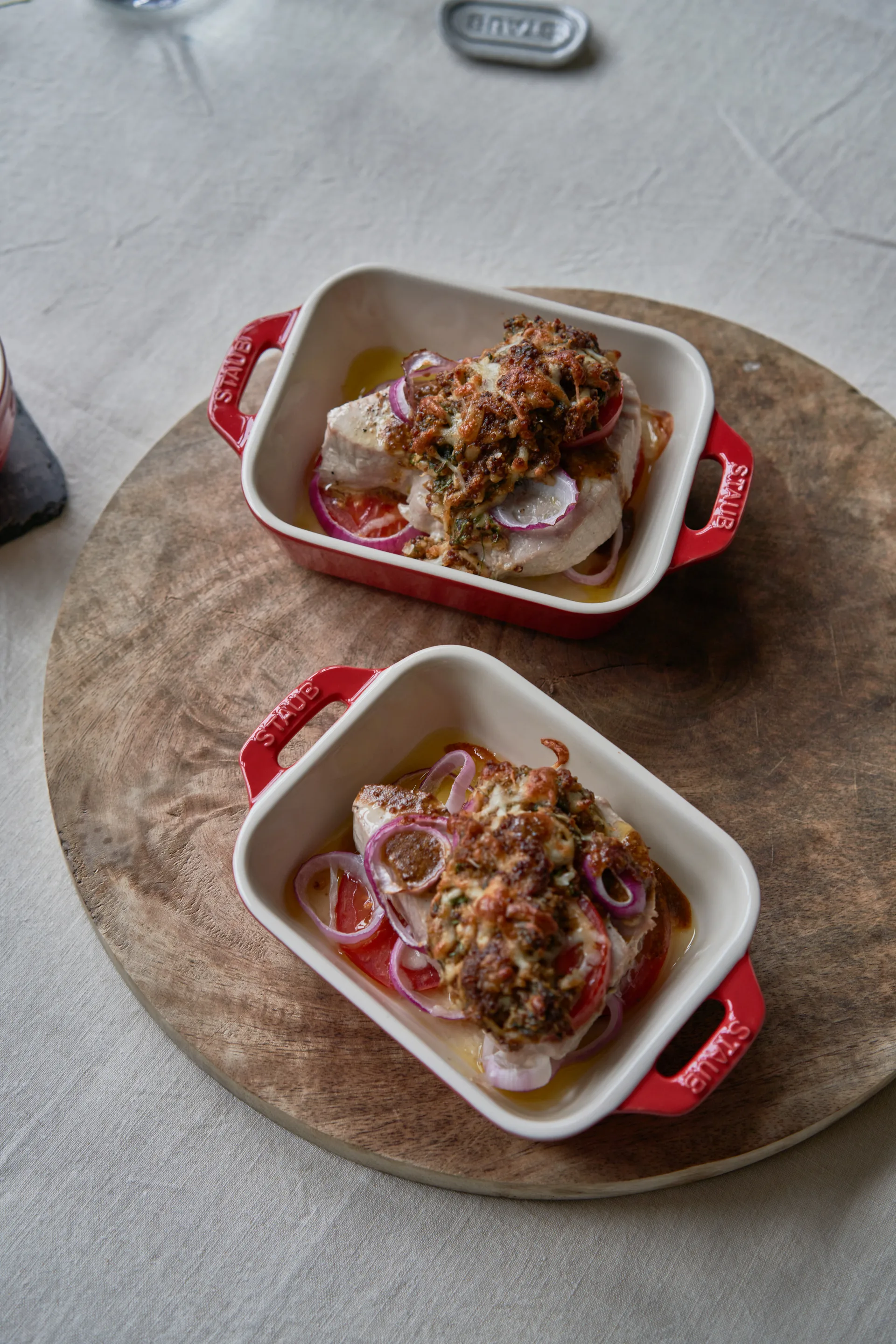 Staub rektangulær ovnform 14x11 cm, Rød STAUB