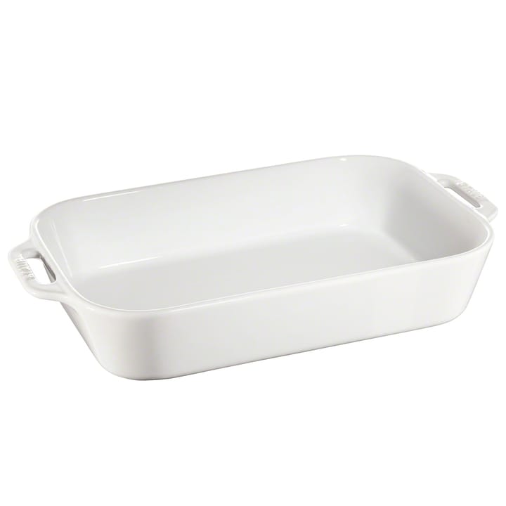 Staub rektangulær ovnform 34 x 24 cm - Hvid - STAUB