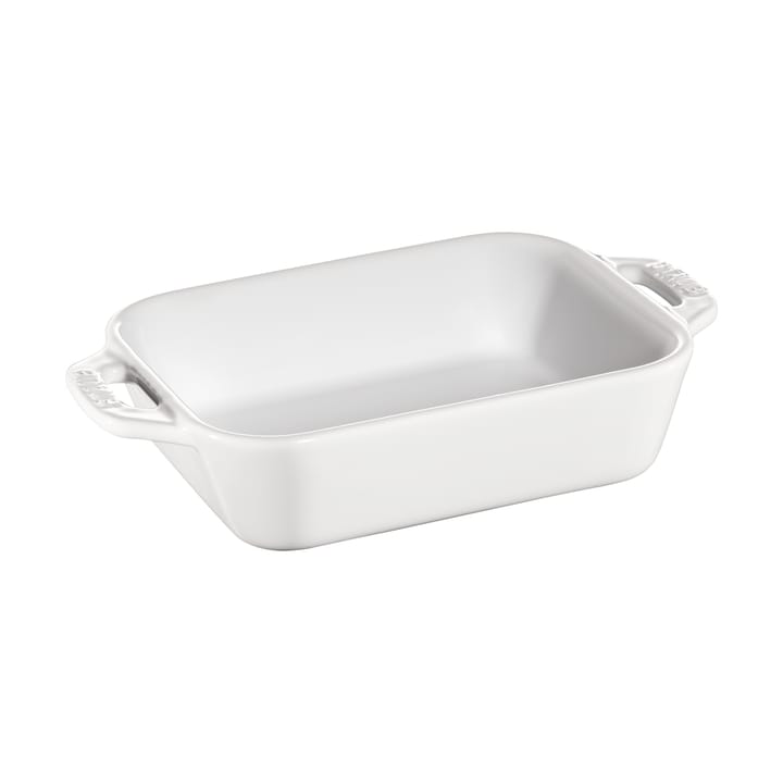 Staub rektangulært ovnfast fad 25x40 cm - Hvid - STAUB