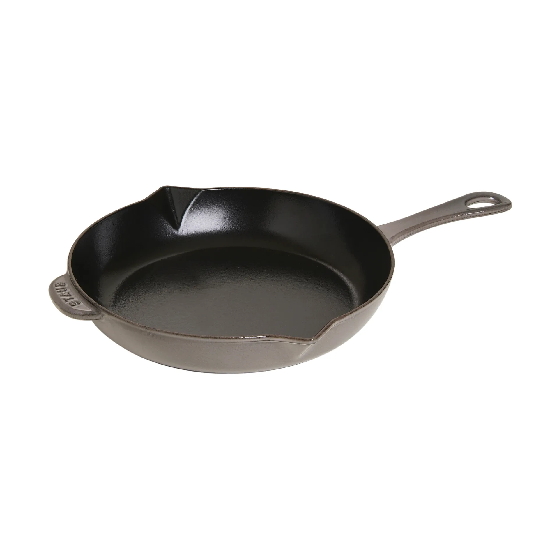 Staub stegepande støbejern med hældetud Ø26 cm, Grafitgrå STAUB