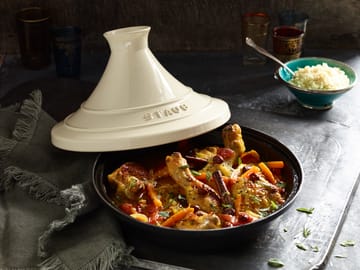 Staub Tagine støbejern sort-beige - 20 cm - STAUB