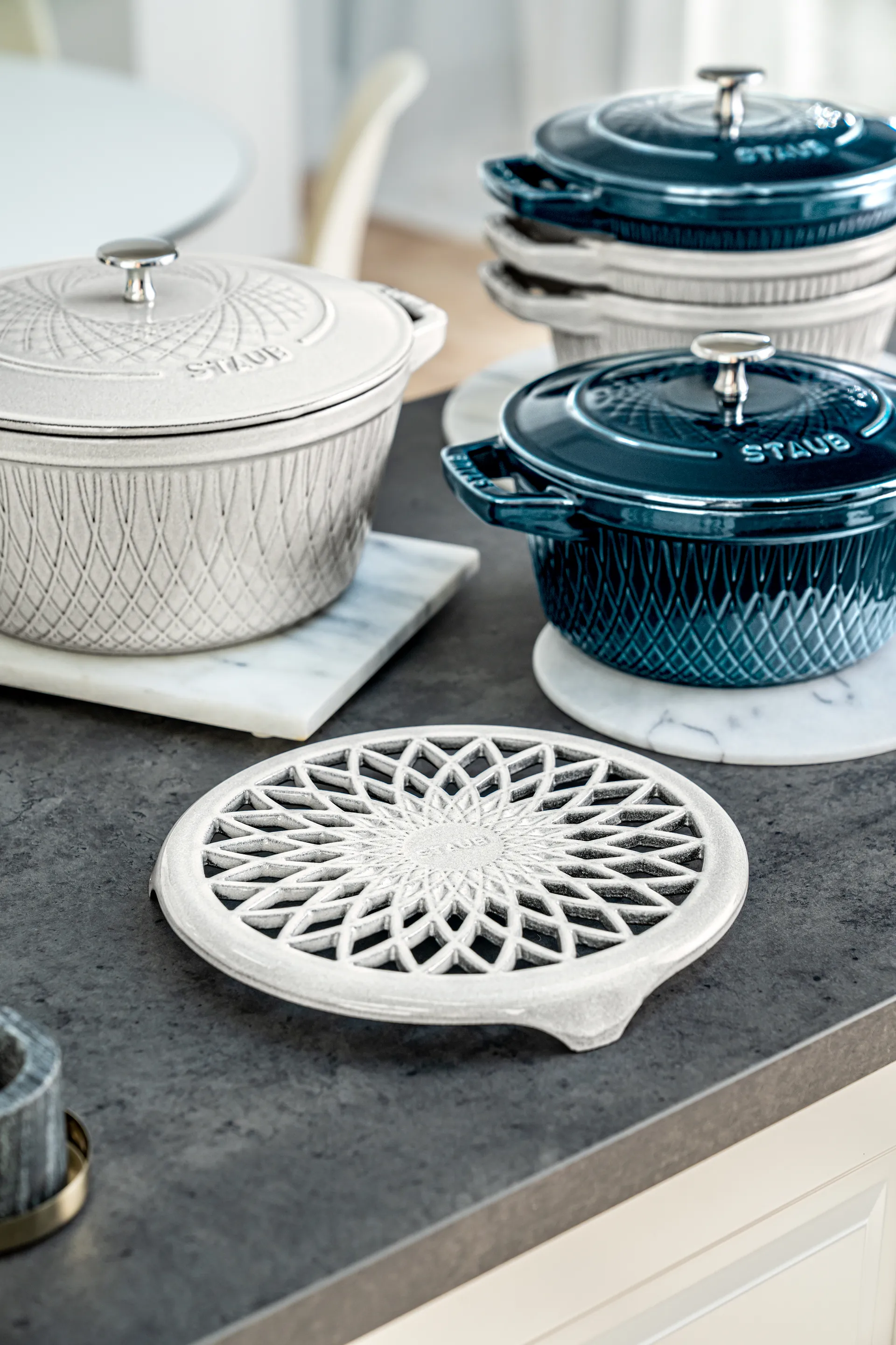 Staub Twister bordskåner 18,5x19 cm, Sort STAUB