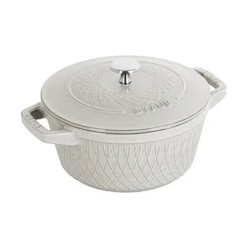 Staub Twister La Cocotte gryde 4 L - White truffle - STAUB