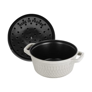 Staub Twister La Cocotte gryde 4 L - White truffle - STAUB