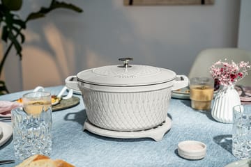 Staub Twister La Cocotte gryde 4 L - White truffle - STAUB