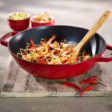 Wok med glaslåg Ø30 cm 4,4 L - Rød - STAUB