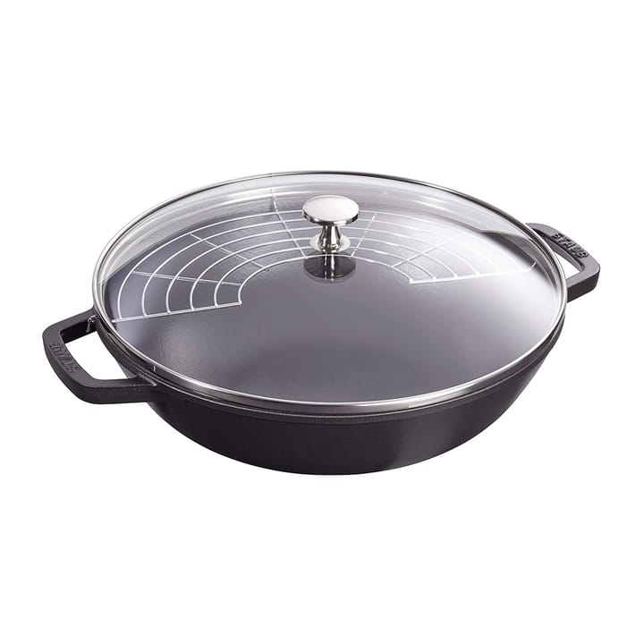 Wok med glaslåg Ø30 cm 4,4 L - Sort - STAUB