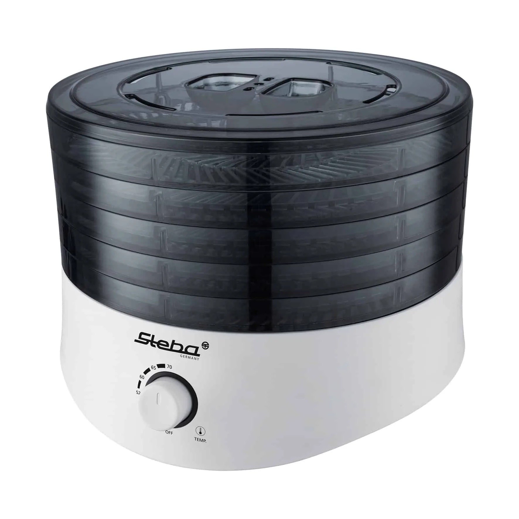 Steba ED4 Dehydrator svamptørrer 5 kurve, Sort-hvid Steba