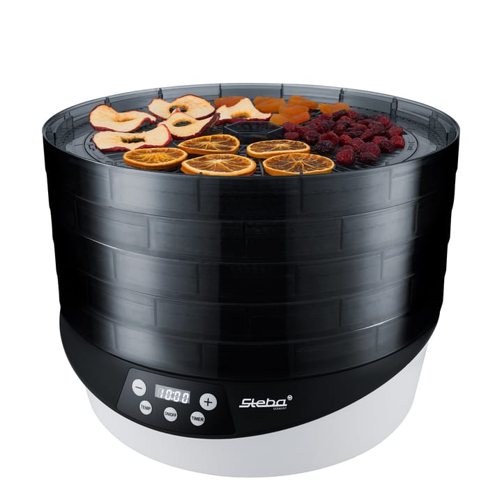 Steba ED8 Dehydrator roterende svamptørrer 5 bakker, Sort-hvid Steba