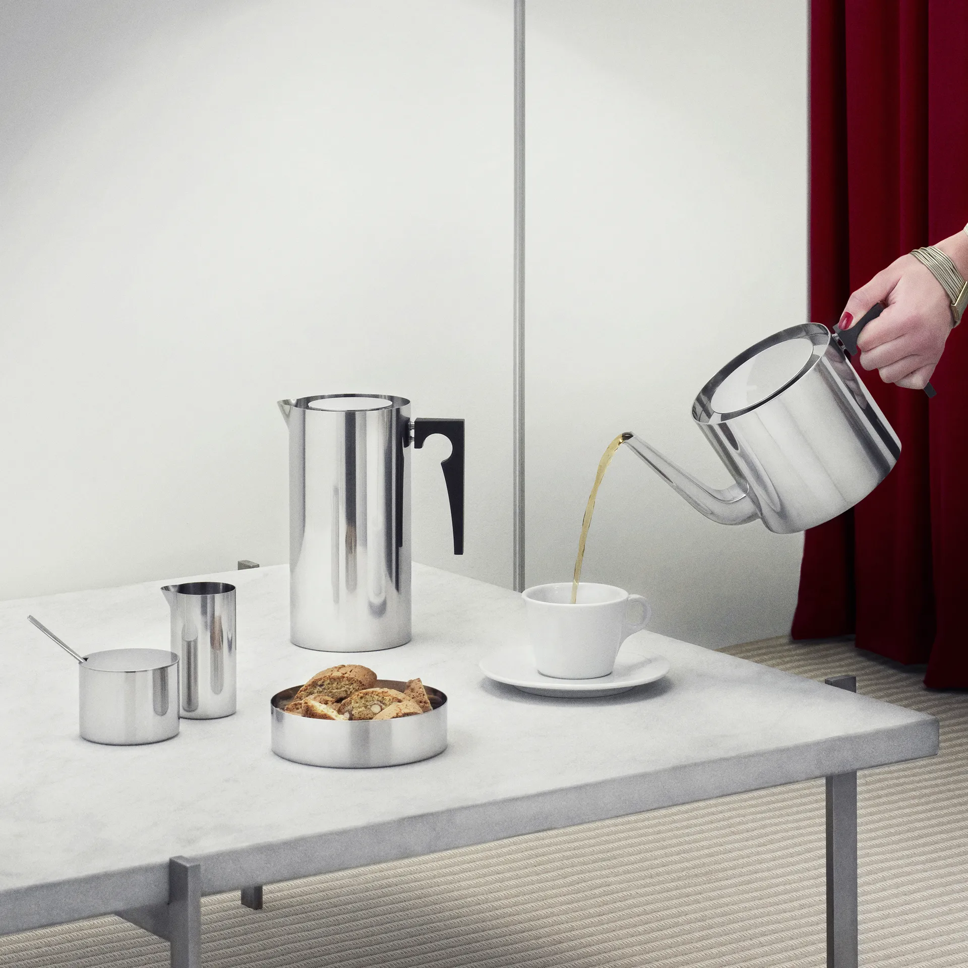 AJ cylinda-line flødekande 15 cl, Rustfri Stelton