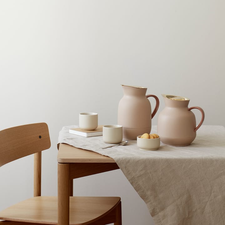 Amphora låg til termokande, Soft peach/Gold Stelton