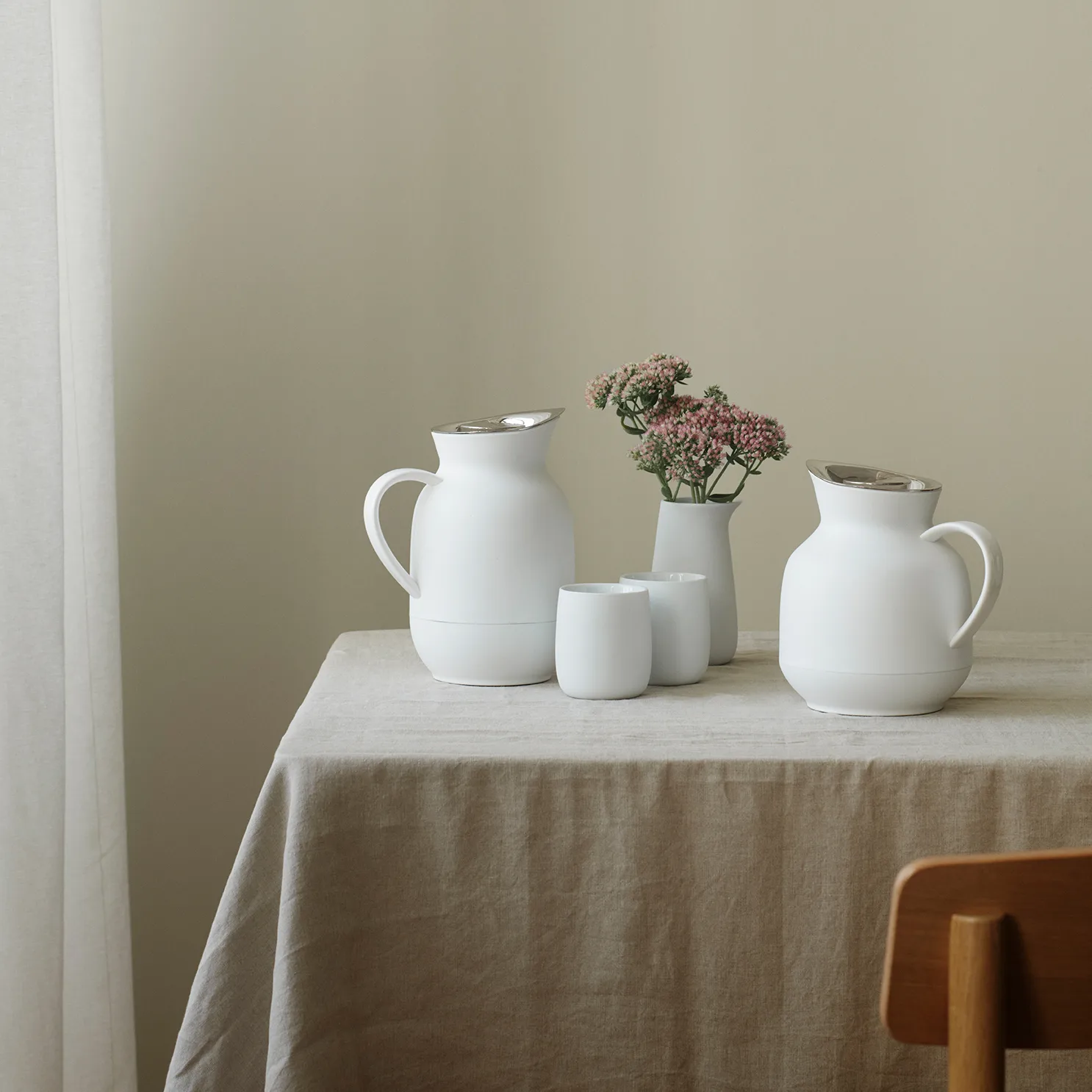 Amphora termokande til kaffe 1 L, Soft white Stelton
