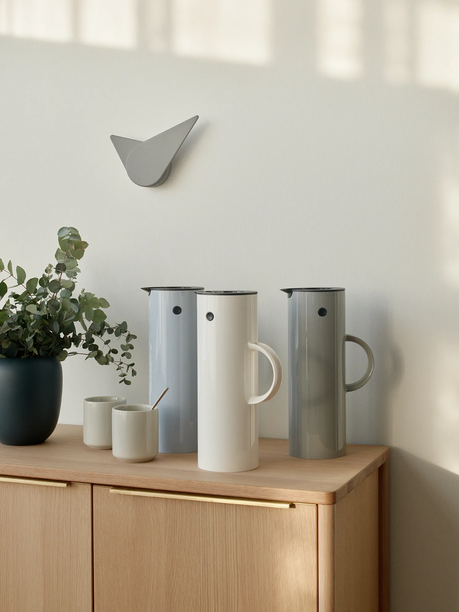 Birdie vægur 19,5 cm, Light grey Stelton