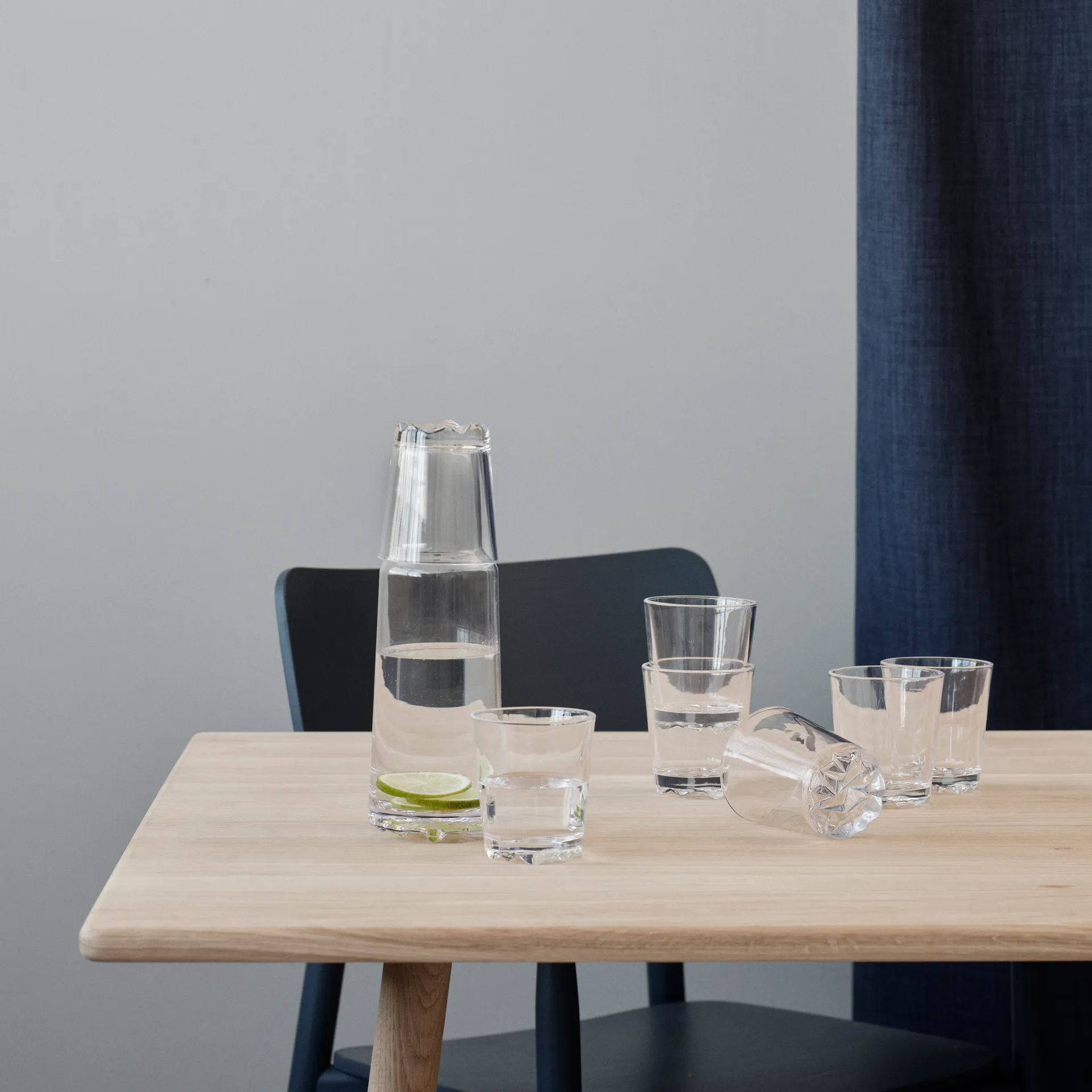 Glacier karaffel med glas, Klar Stelton
