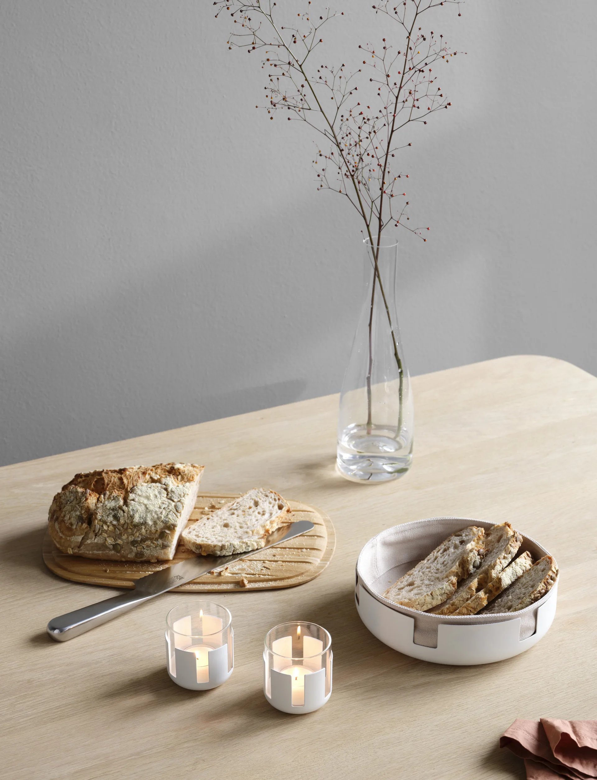 Luna fyrfadsstage 2-pak, Soft white Stelton