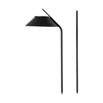 Vinkel solcellelampe pullert med stel - Black - Stelton