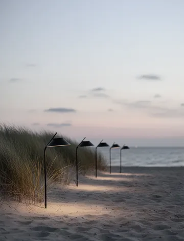 Vinkel solcellelampe pullert med stel - Black - Stelton