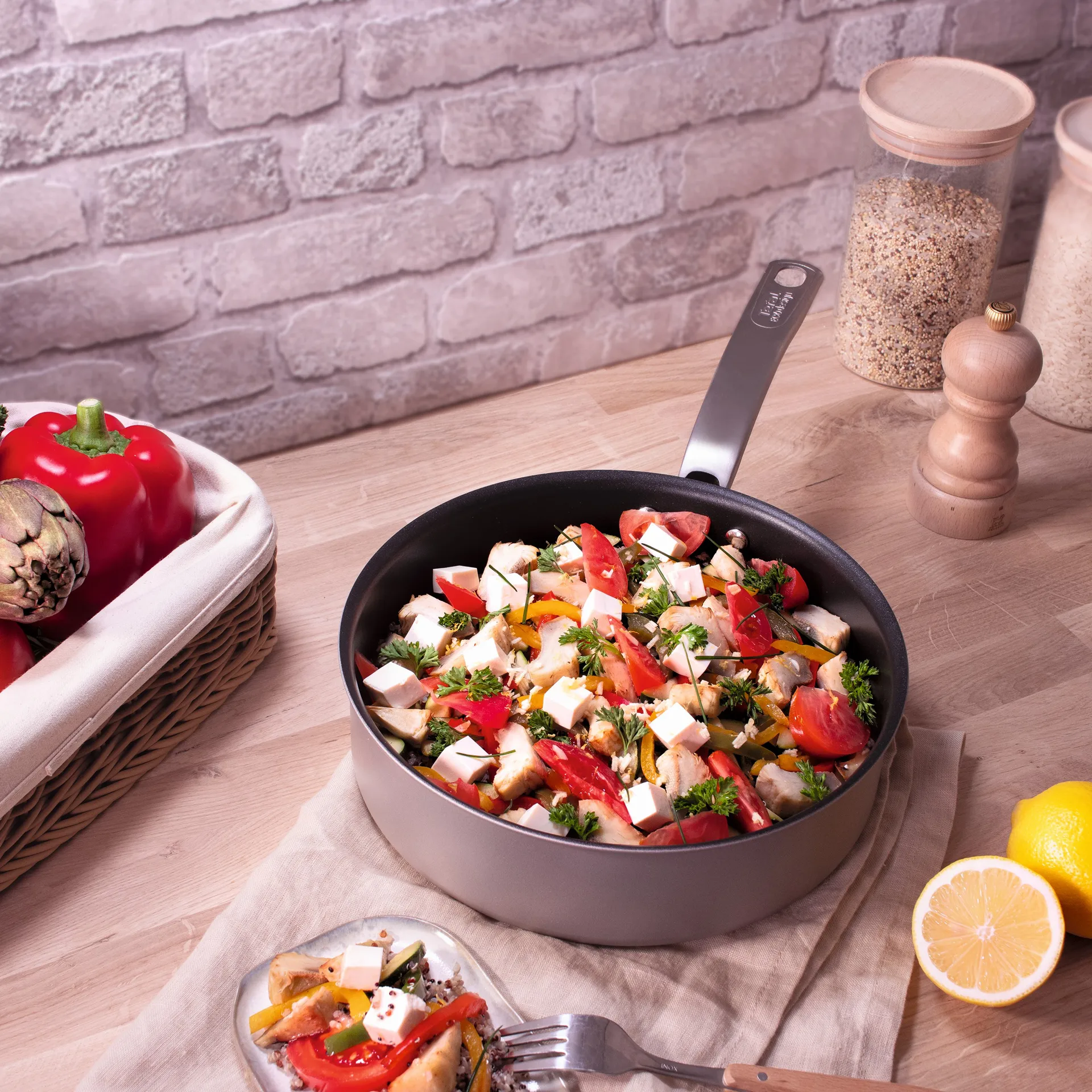 Impact traktørpande med låg, Ø24 cm Tefal