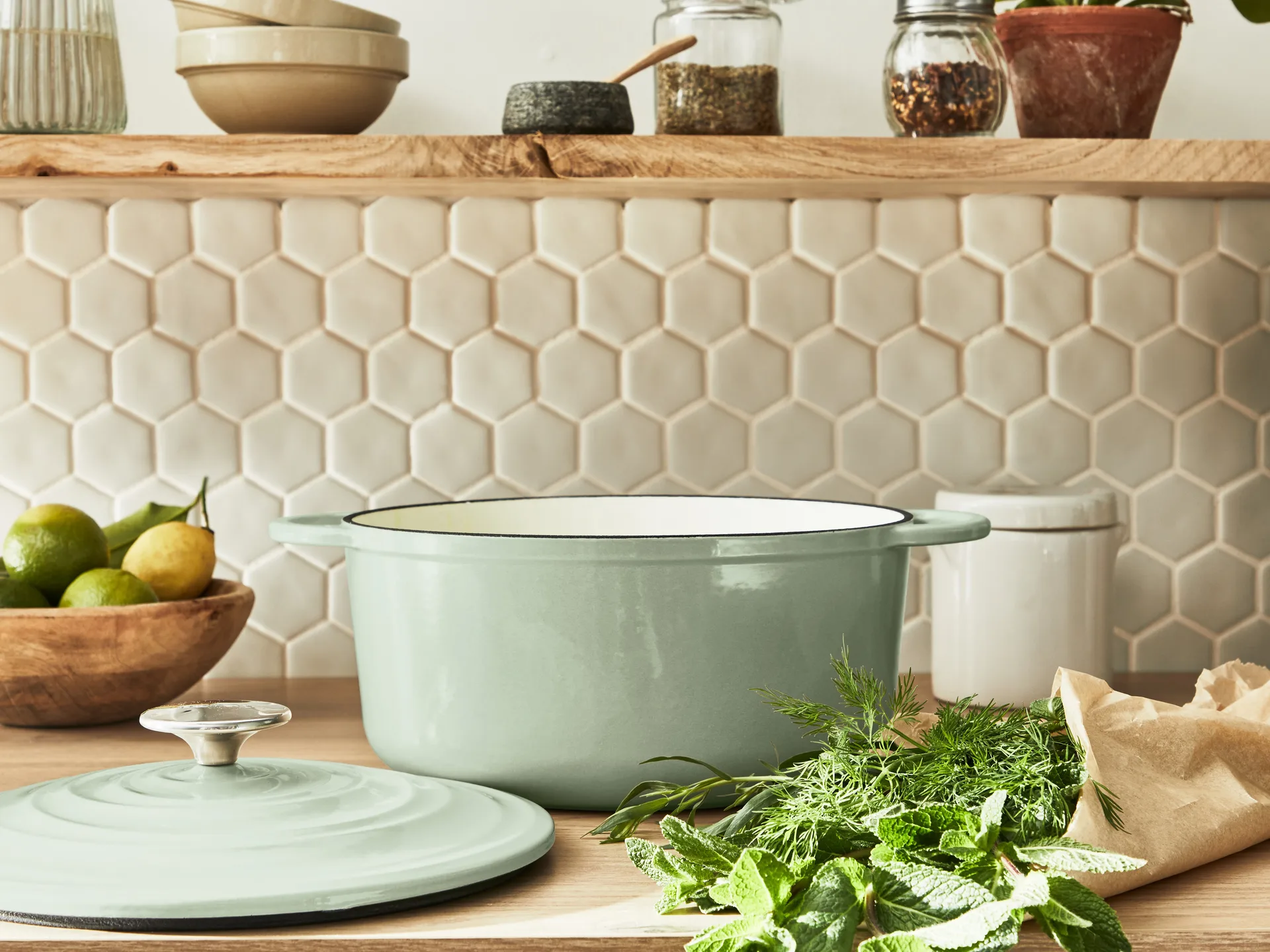 Tefal LOV rund gryde 7,4 L, Grøn Tefal