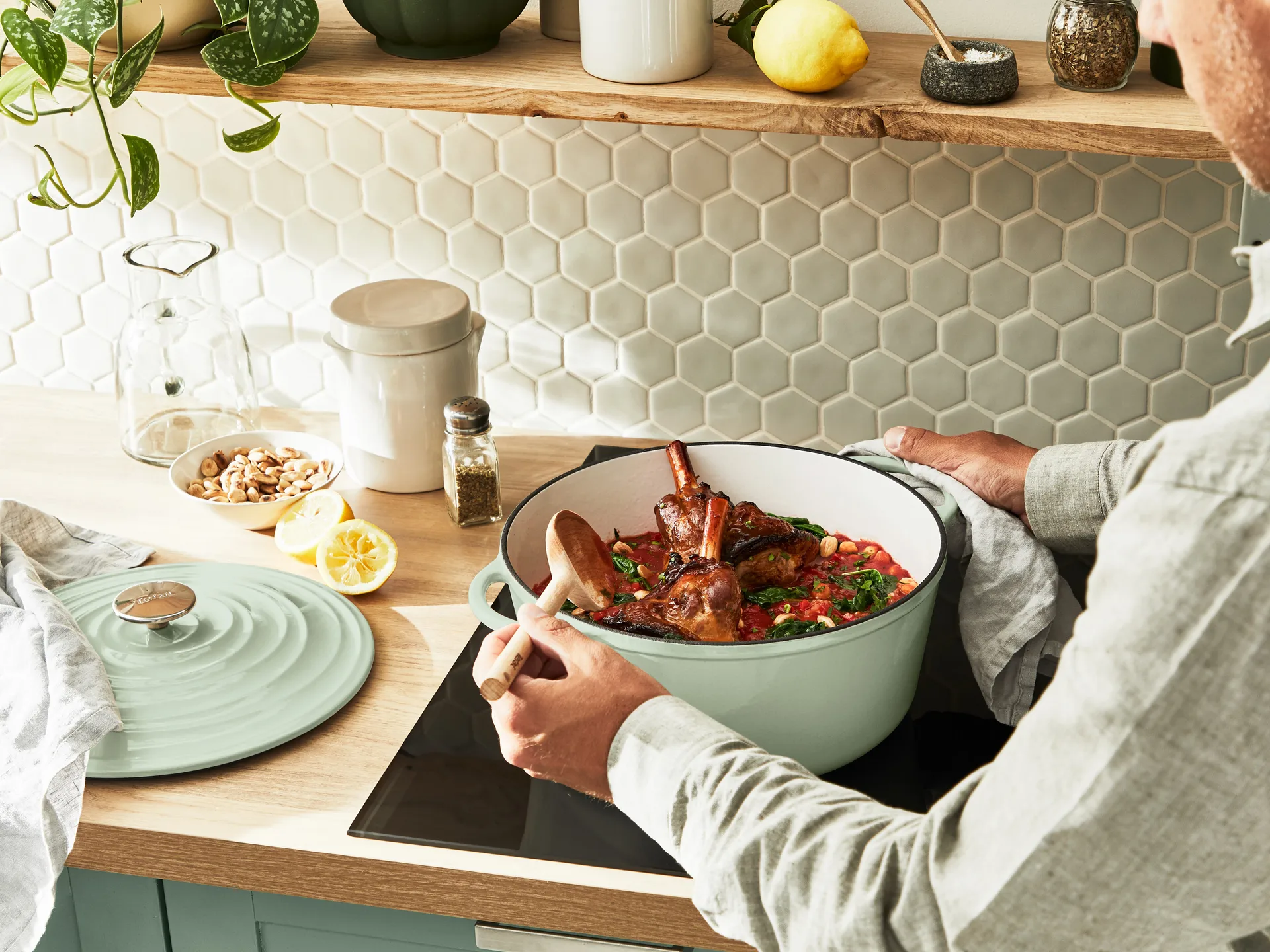 Tefal LOV rund gryde 7,4 L, Grøn Tefal