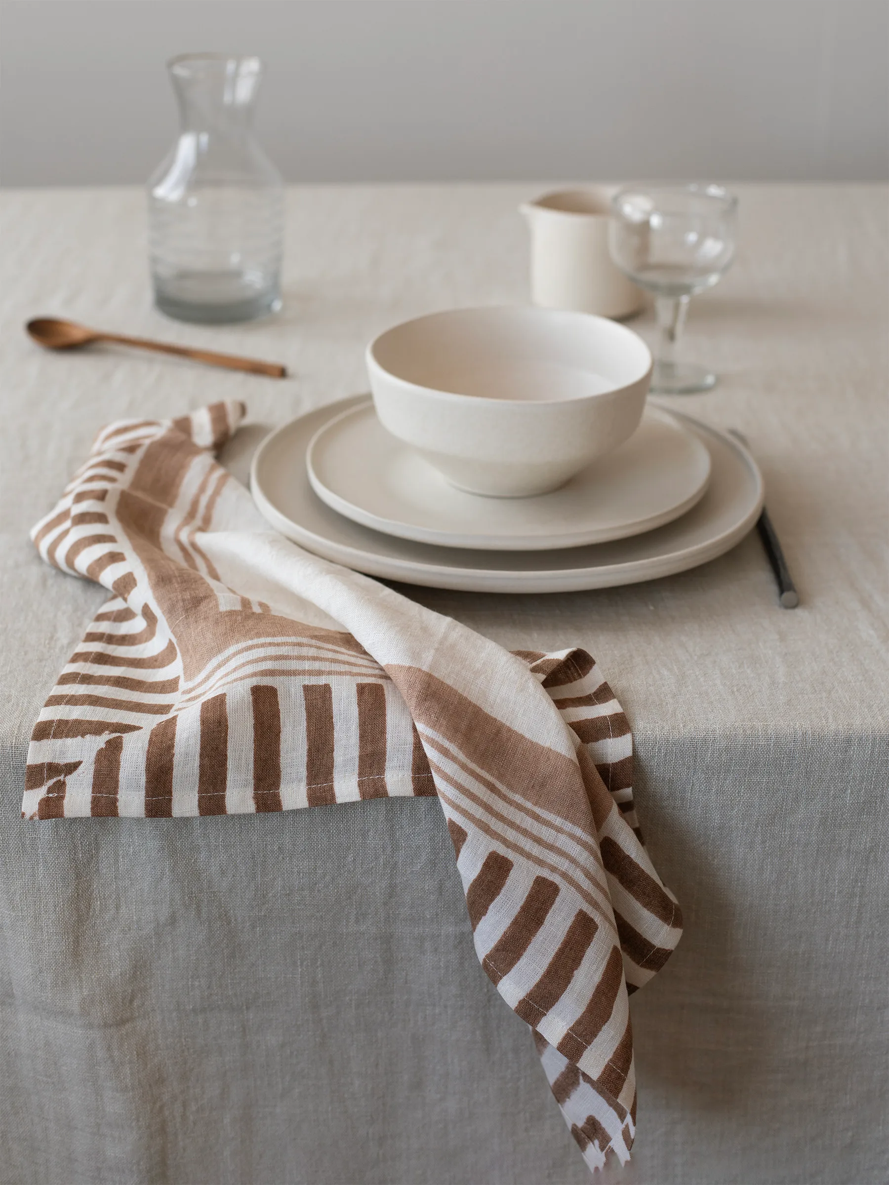 Ella serviet 50x50 cm, Hazelnut Tell Me More