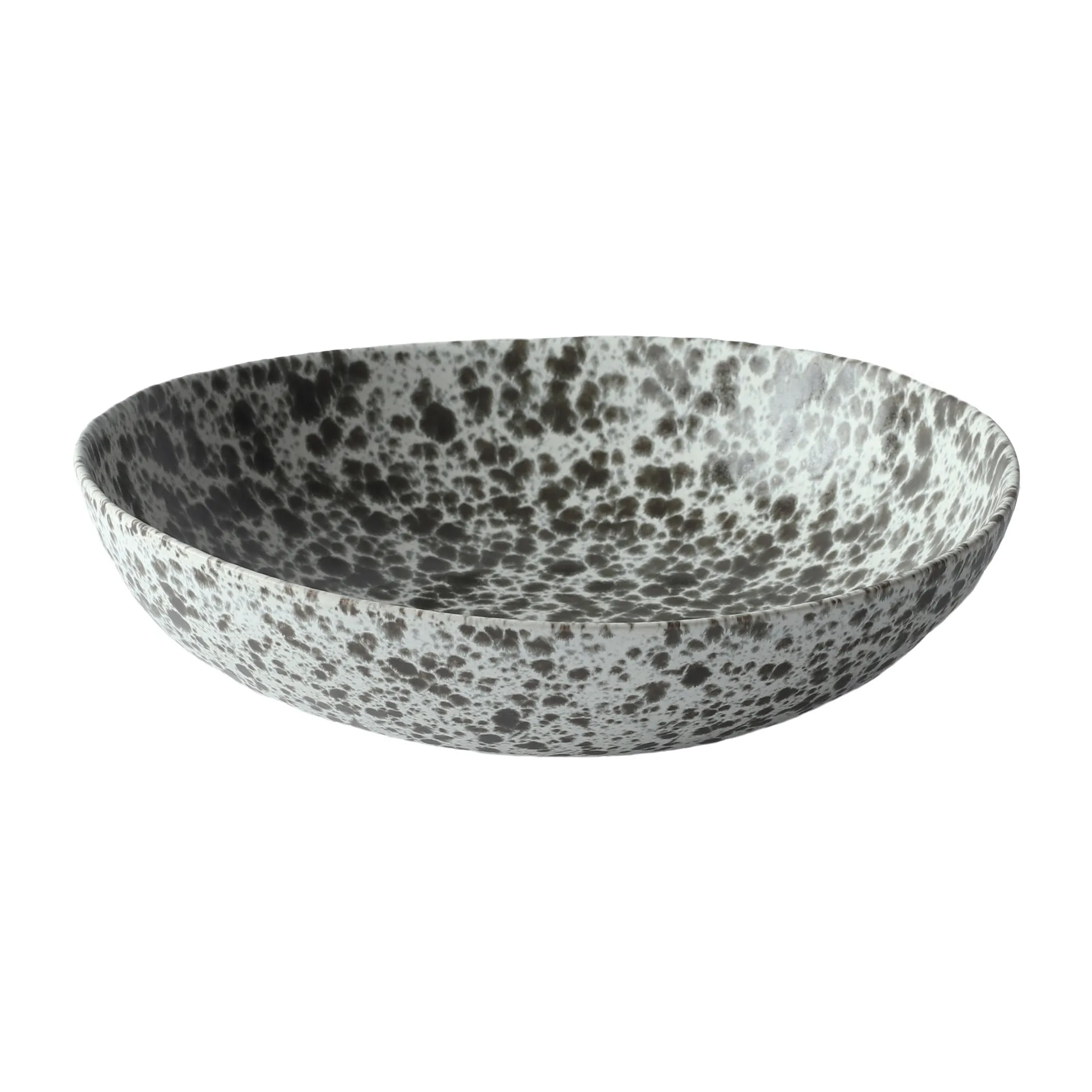 Rivoli salatskål medium Ø30 cm, Green splatter Tell Me More