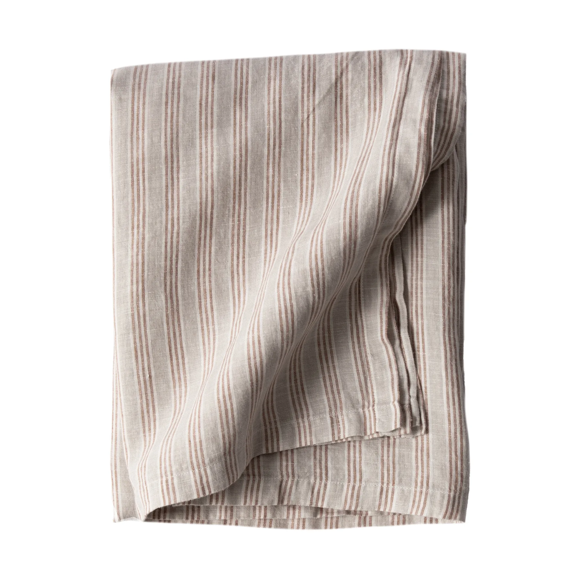 Tell Me More hørdug 145x270 cm, Hazelnut stripe Tell Me More