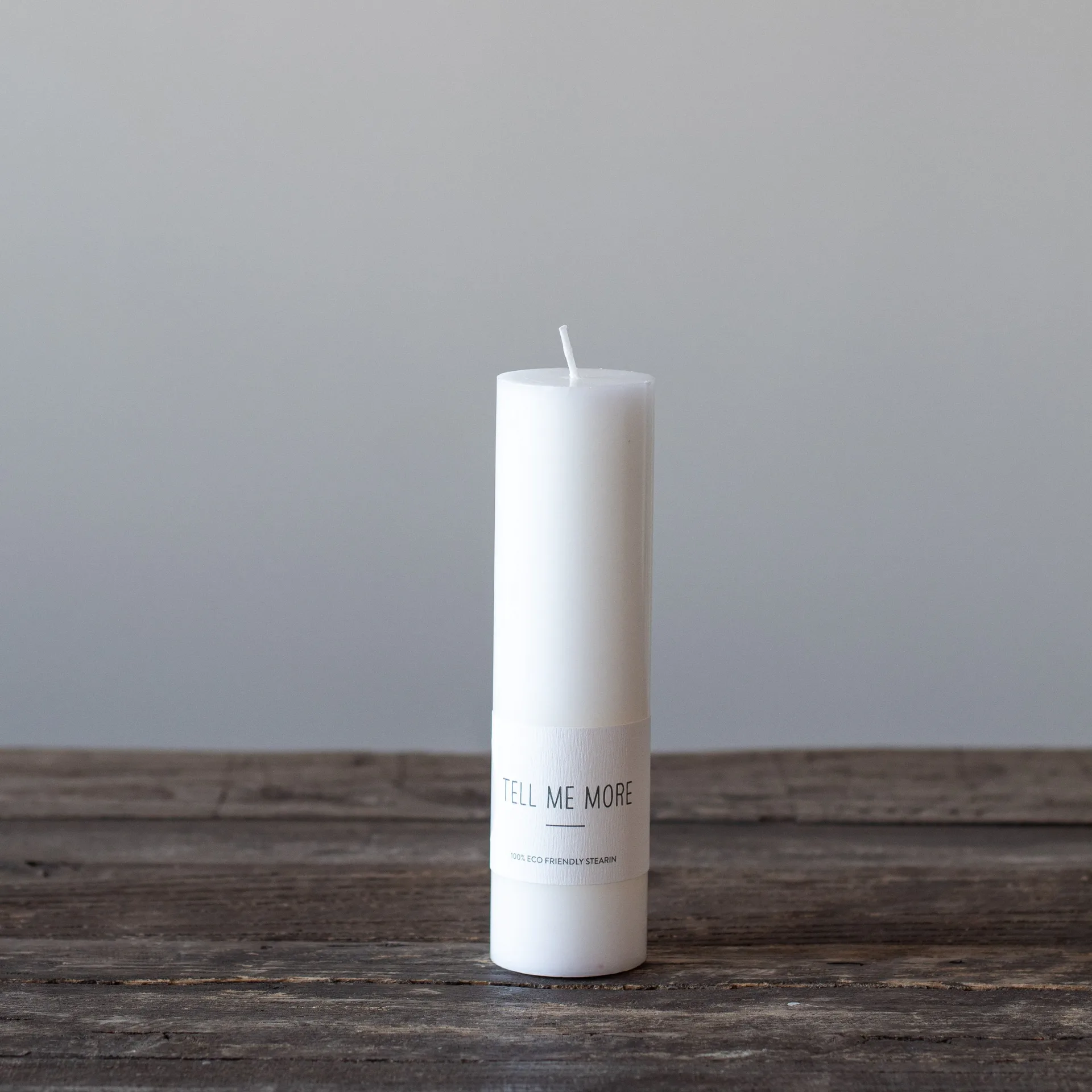 Tell Me More stearinlys M 15 cm, Hvid Tell Me More