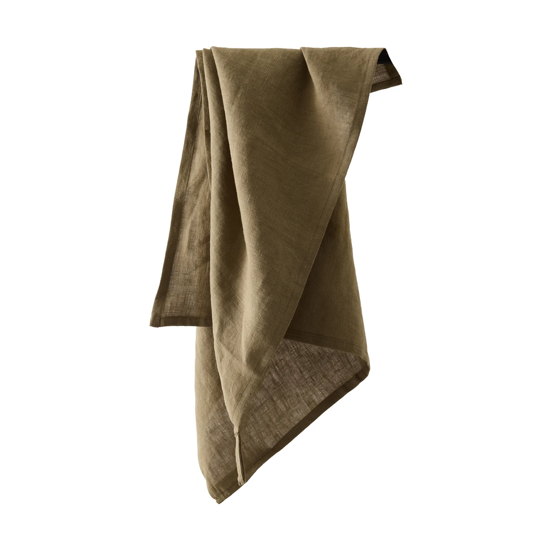 Tell Me More viskestykke hør 50x70 cm, Dark olive green Tell Me More