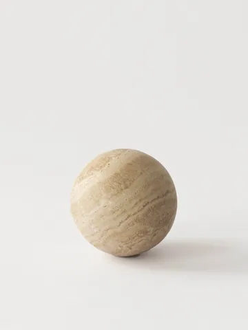 Travertine dekorationskugle - Ø10 cm - Tell Me More