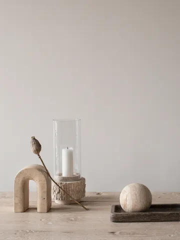 Travertine dekorationskugle - Ø10 cm - Tell Me More