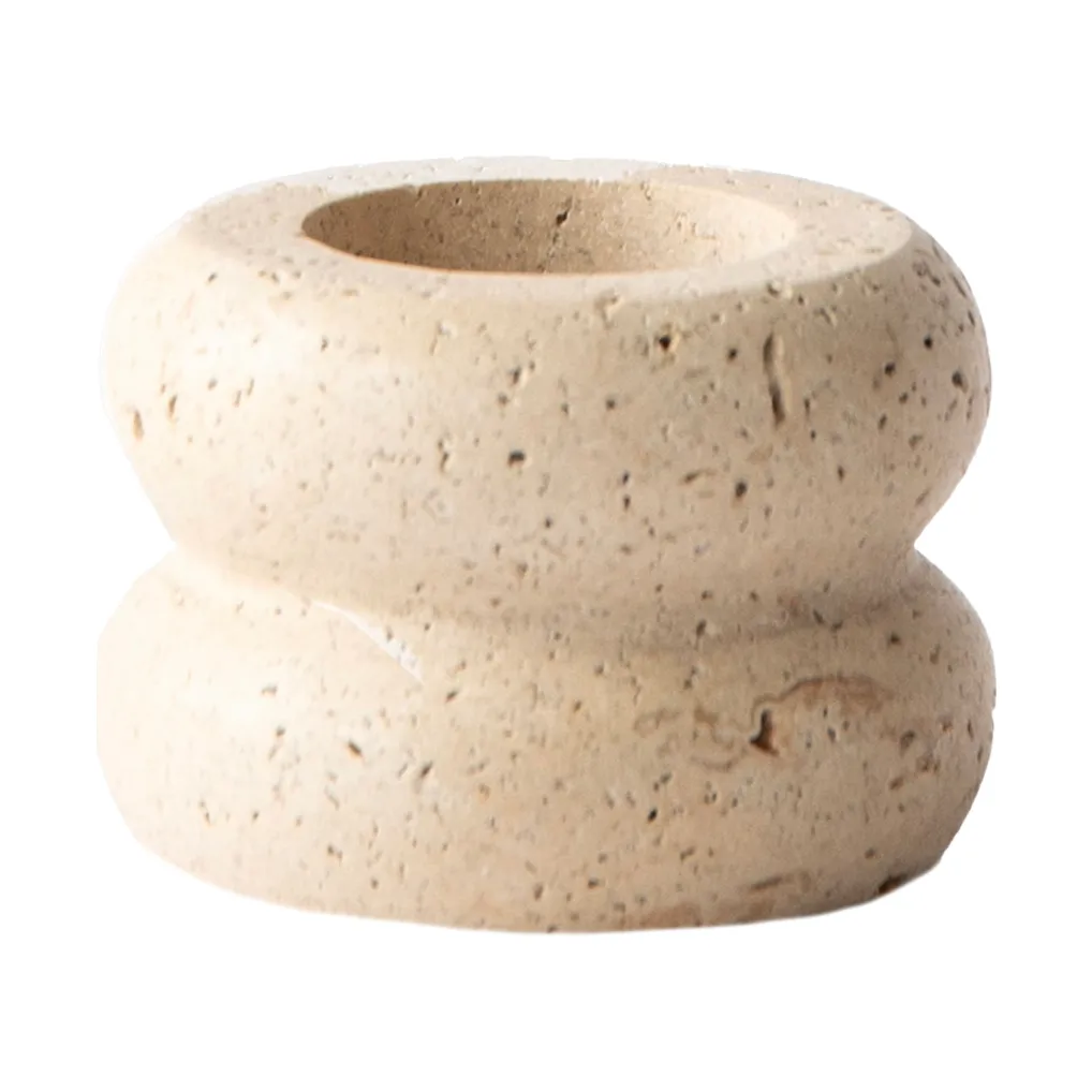 Tell Me More Travertine lysestage Small 5 cm