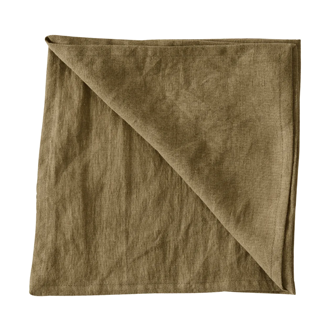 Washed linen stofserviet 45x45 cm, Dark olive green Tell Me More