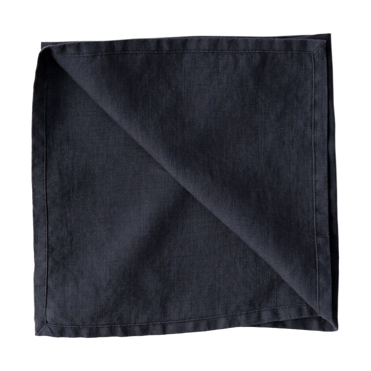 Tell Me More Washed linen stofserviet 45×45 cm Night blue