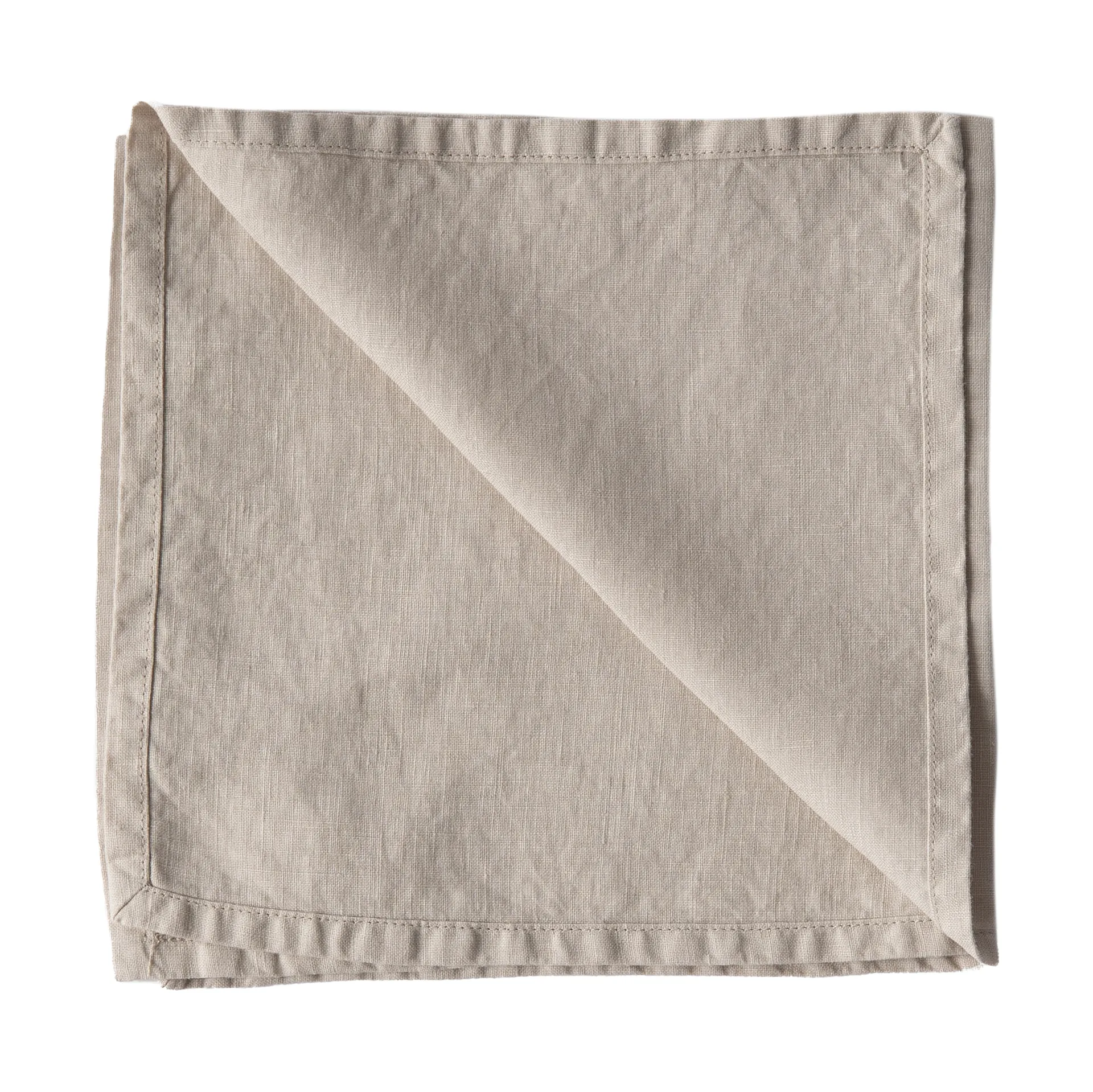 Washed linen stofserviet 45x45 cm, Warm grey Tell Me More