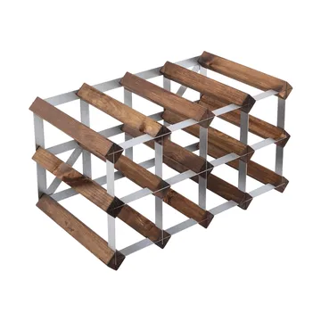 The Swedish Wine Rack Factory vinstativ monteret - 12 flasker-mørk fyrretræ - The Swedish Wine Rack Factory