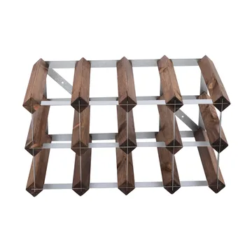 The Swedish Wine Rack Factory vinstativ monteret - 12 flasker-mørk fyrretræ - The Swedish Wine Rack Factory