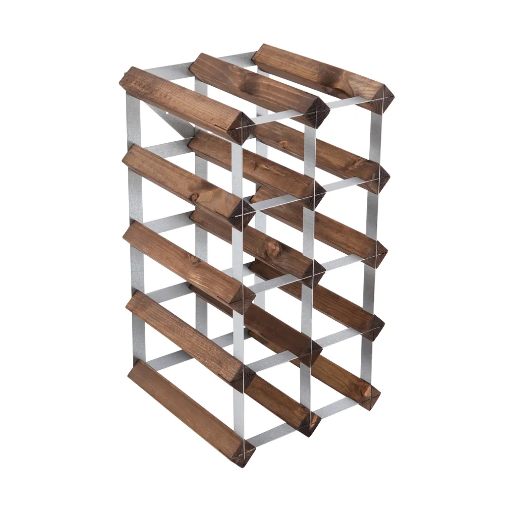 The Swedish Wine Rack Factory vinstativ monteret, 12 flasker-mørk fyrretræ The Swedish Wine Rack Factory