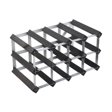 The Swedish Wine Rack Factory vinstativ monteret - 12 flasker-sort fyrretræ - The Swedish Wine Rack Factory
