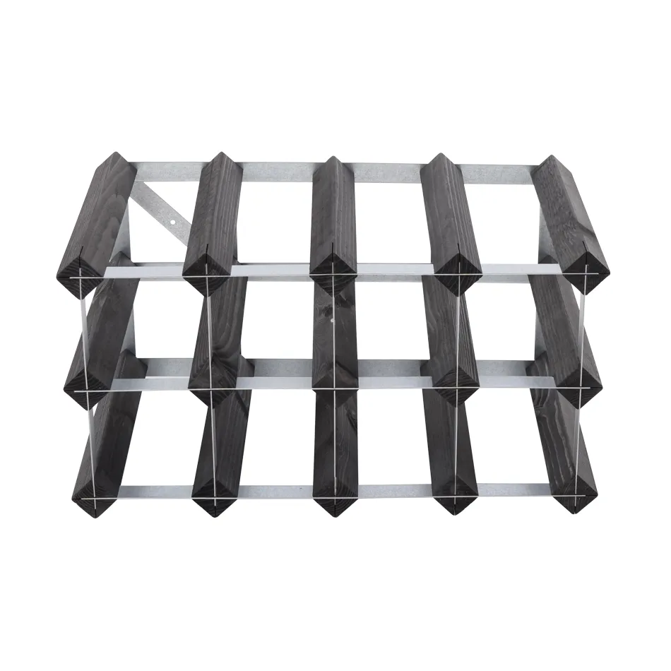 The Swedish Wine Rack Factory vinstativ monteret, 12 flasker-sort fyrretræ The Swedish Wine Rack Factory