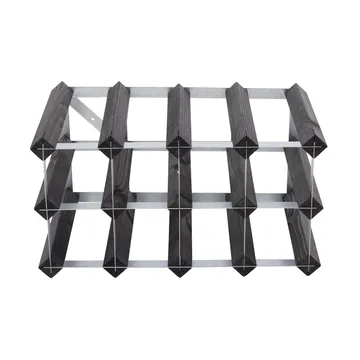 The Swedish Wine Rack Factory vinstativ monteret - 12 flasker-sort fyrretræ - The Swedish Wine Rack Factory