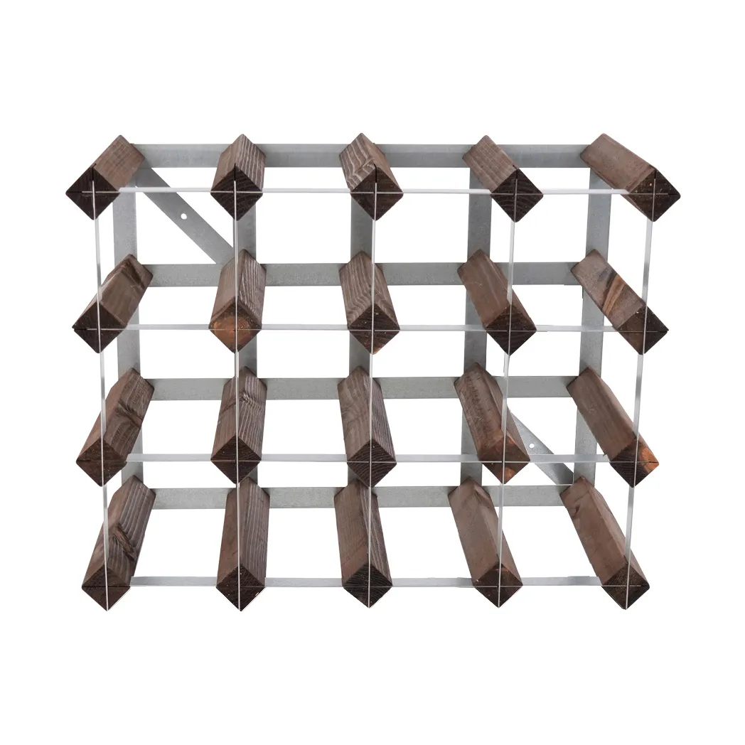 The Swedish Wine Rack Factory vinstativ monteret, 16 flasker-mørk fyrretræ The Swedish Wine Rack Factory