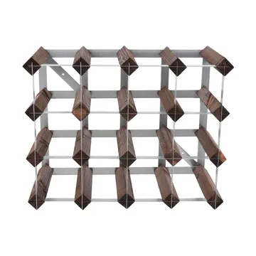 The Swedish Wine Rack Factory vinstativ monteret - 16 flasker-mørk fyrretræ - The Swedish Wine Rack Factory