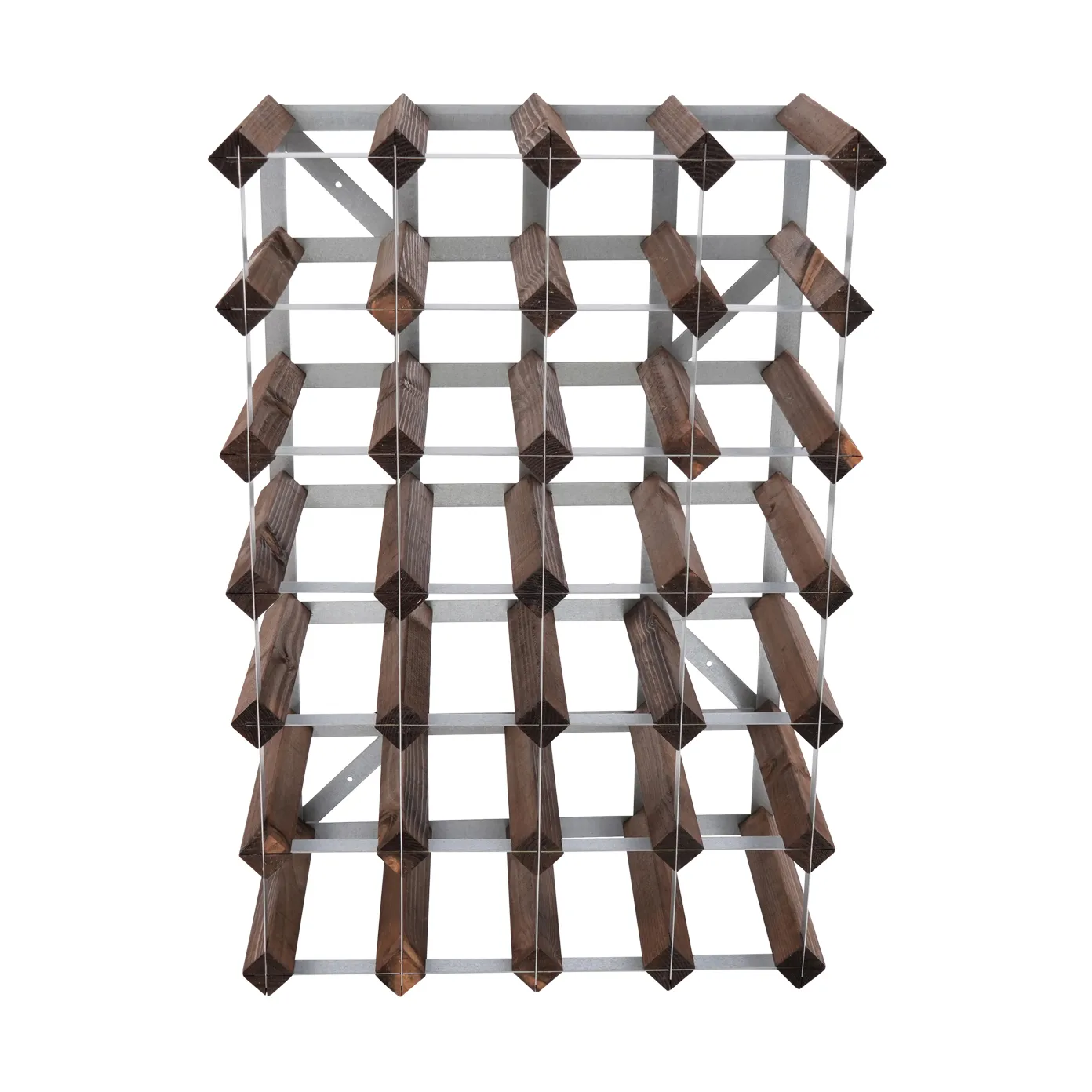 The Swedish Wine Rack Factory vinstativ monteret, 30 flasker-mørk fyrretræ The Swedish Wine Rack Factory