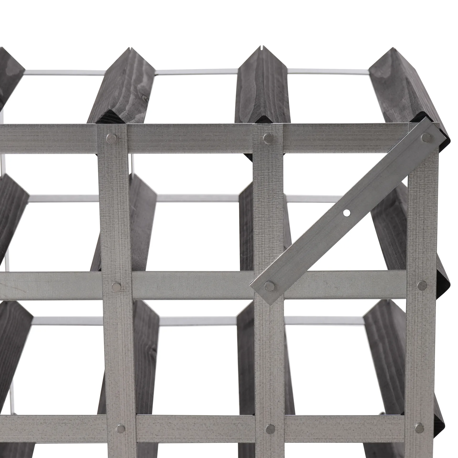 The Swedish Wine Rack Factory vinstativ monteret, 30 flasker-sort fyrretræ The Swedish Wine Rack Factory